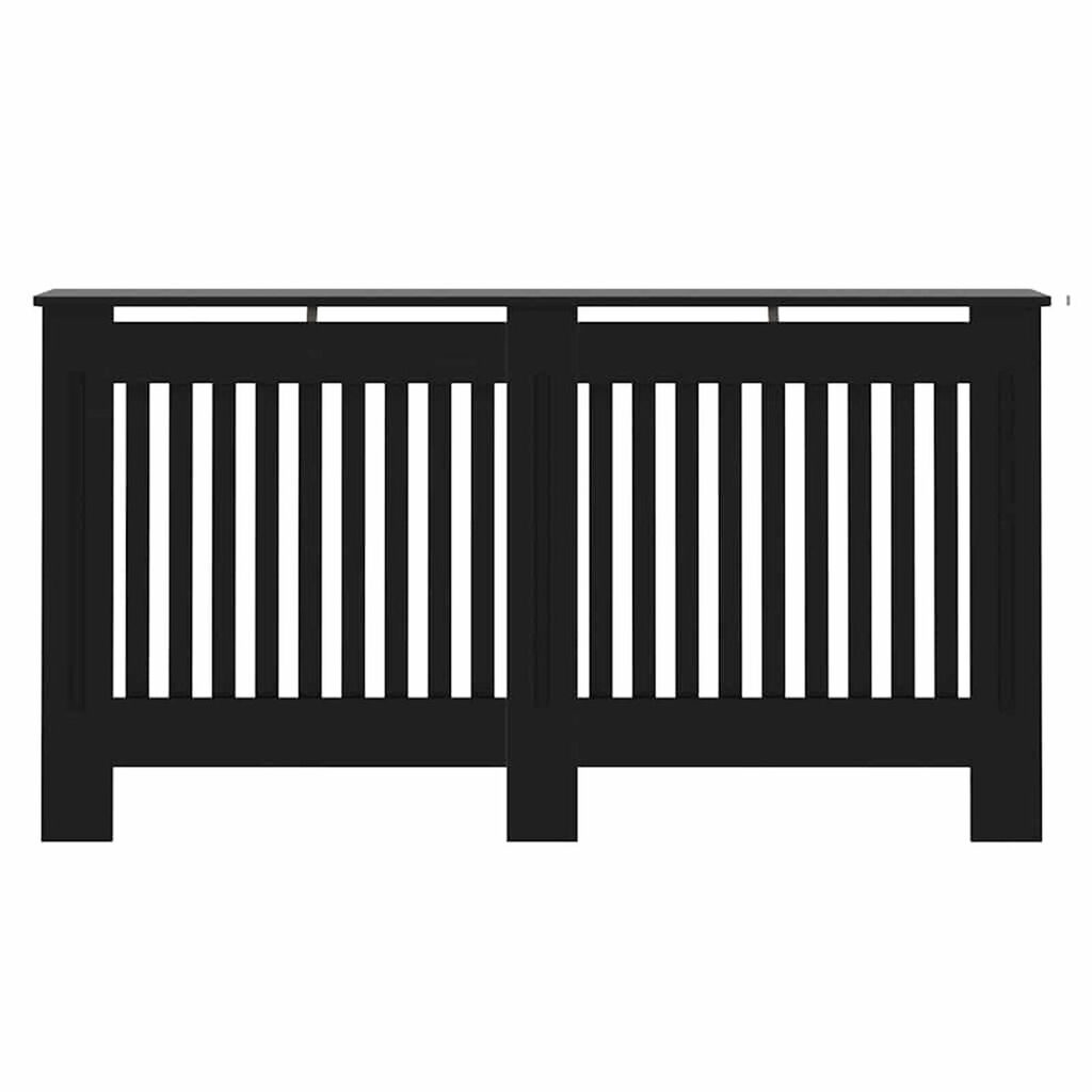 vidaXL Καπάκι Καλοριφέρ 2 pcs Μαύρο 152 x 19 x 81.5 cm