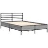 vidaXL Πλαίσιο Κρεβατιού Γκρι Sonoma 120x200 εκ. Επεξ. Ξύλο & Μέταλλο