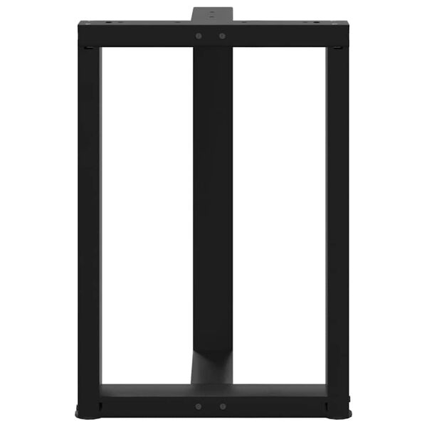 vidaXL Πόδια Τραπεζαρίας σε Σχήμα Τ, 2 τεμ. Μαύρο 60x35x(72-73) εκ. Ατσάλι