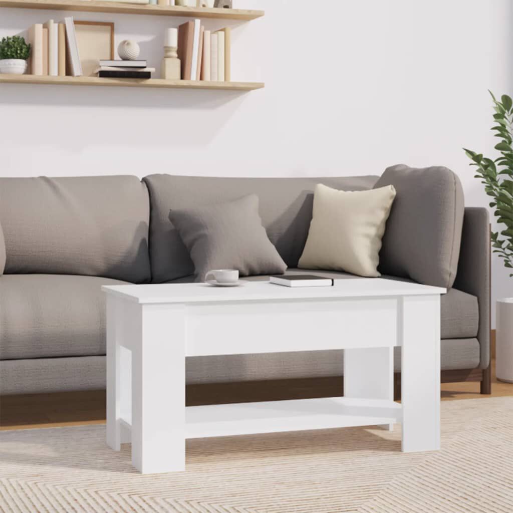 vidaXL Τραπεζάκι Σαλονιού Λευκό 101 x 49 x 52 εκ. Επεξεργασμένο Ξύλο