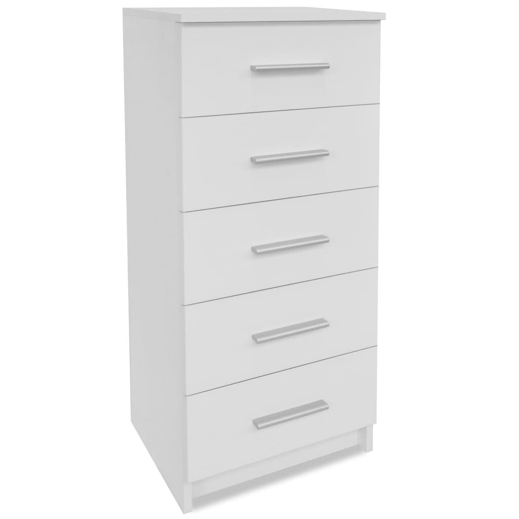 vidaXL Συρταριέρα Ψηλή Λευκή 41 x 35 x 106 εκ. από Μοριοσανίδα