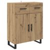 vidaXL Highboard &mu;&epsilon; &sigma;&upsilon;&rho;&tau;ά&rho;&iota; 2 pcs Artisan Oak 69,5 x 34 x 180 &epsilon;&kappa;.