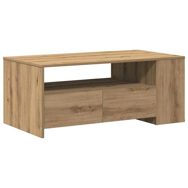vidaXL Τραπεζάκι σαλονιού με συρτάρι Artisan Oak 102 x 55 x 43,5 εκ.