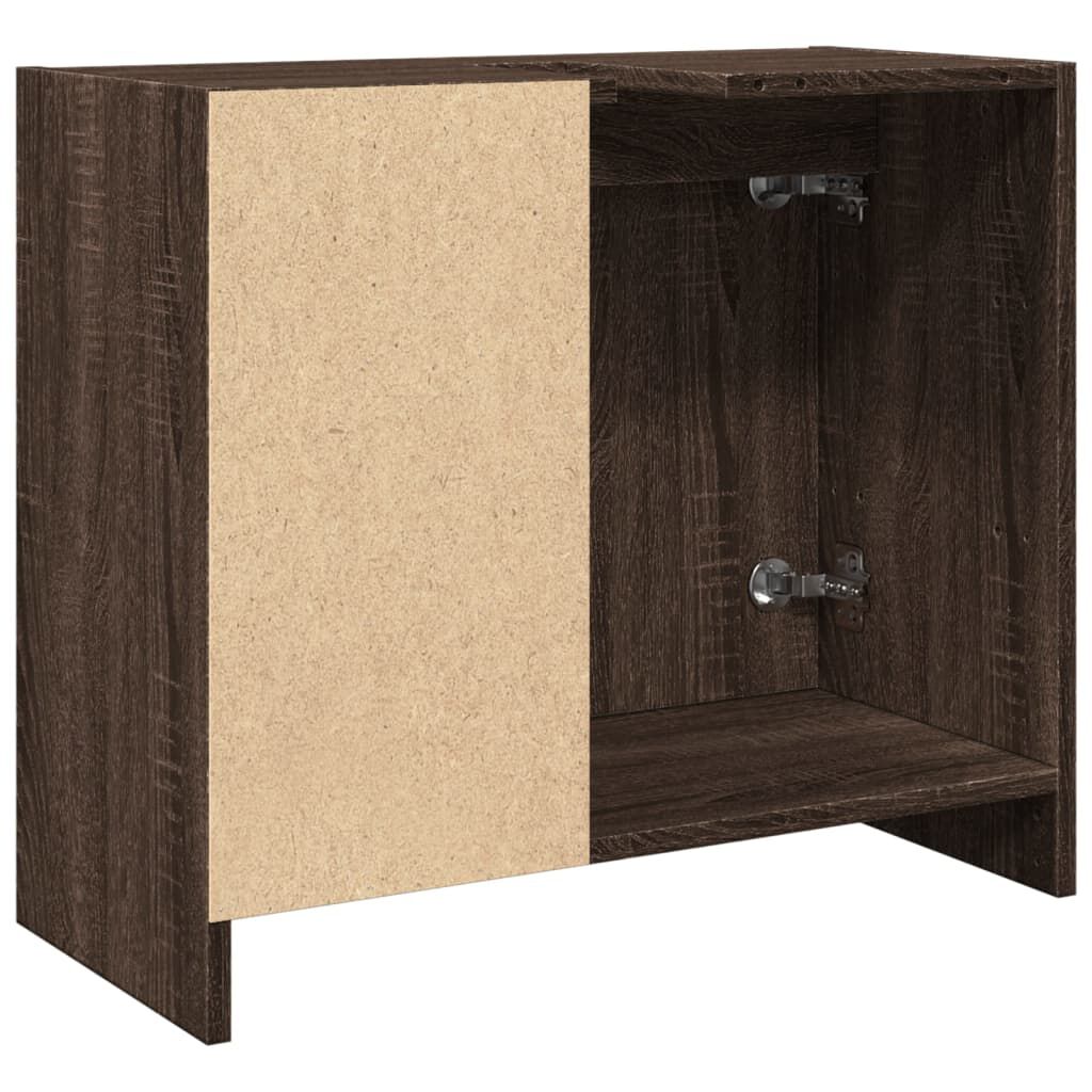 vidaXL Ντουλάπι Νιπτήρα Καφέ δρυς 63x29x55 εκ. Επεξεργασμένο Ξύλο