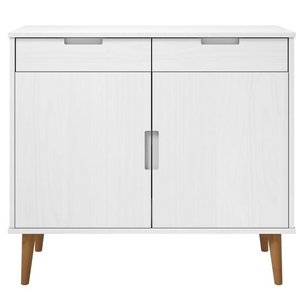 vidaXL Ντουλάπι MOLDE Λευκό 90x40x80 εκ. από Μασίφ Ξύλο Πεύκου