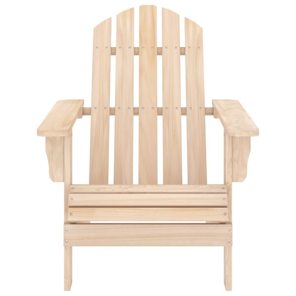vidaXL Καρέκλα Κήπου Adirondack με Υποπόδιο & Τραπέζι από Ξύλο Ελάτης