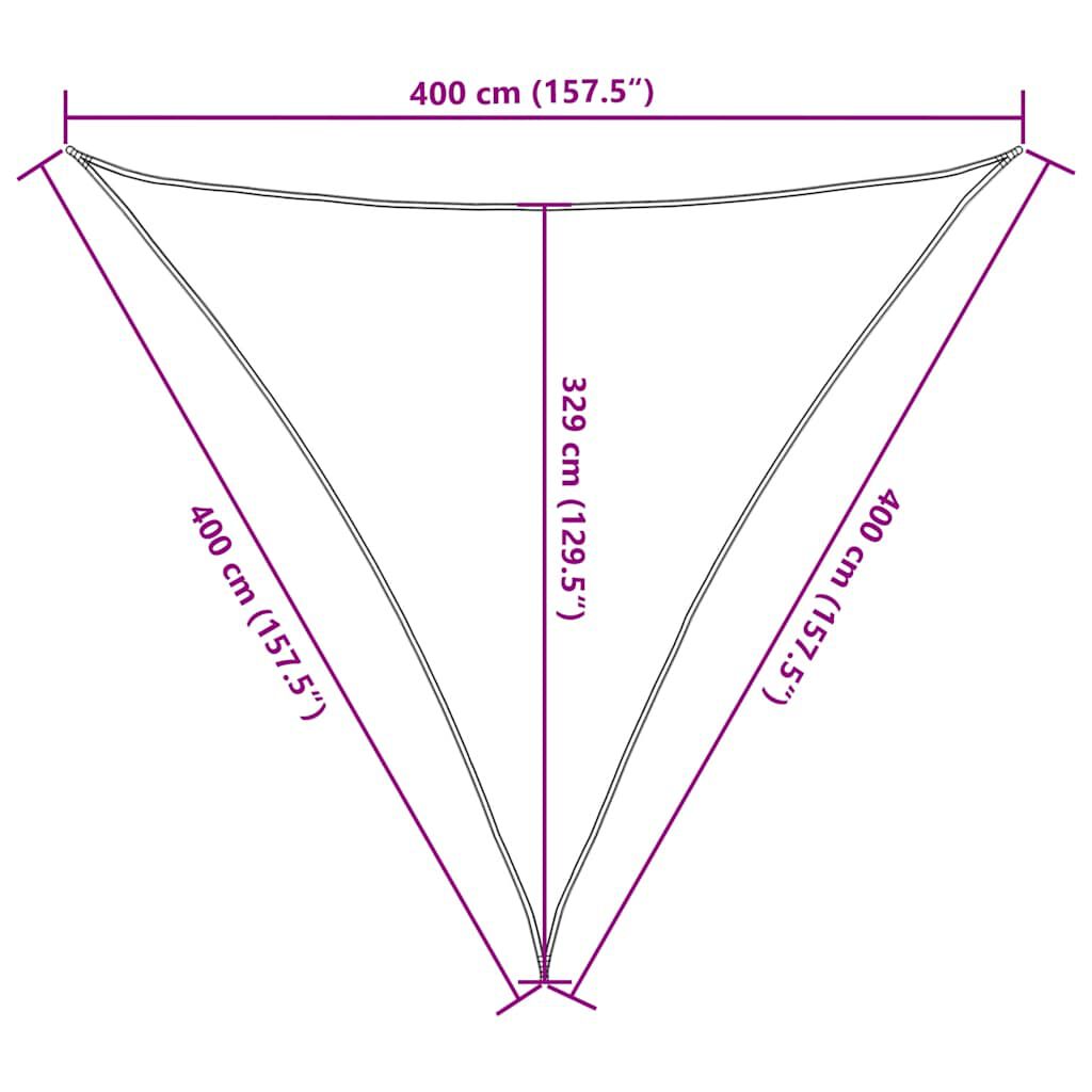 vidaXL Πανί Σκίασης Πορτοκαλί 4 x 4 x 4 μ. 160 γρ./μ² από HDPE