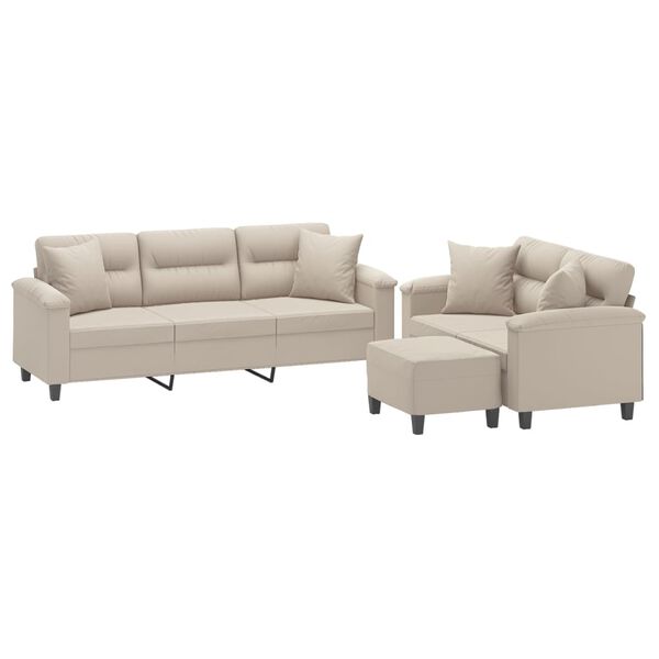 vidaXL &Sigma;&epsilon;&tau; &Sigma;&alpha;&lambda;&omicron;&nu;&iota;&omicron;ύ 3 &Tau;&epsilon;&mu;&alpha;&chi;ί&omega;&nu; &Kappa;&rho;&epsilon;&mu; &alpha;&pi;ό Ύ&phi;&alpha;&sigma;&mu;&alpha; &Mu;&iota;&kappa;&rho;&omicron;ϊ&nu;ώ&nu; &mu;&epsilon; &Mu;&alpha;&xi;&iota;&lambda;ά&rho;&iota;&alpha;