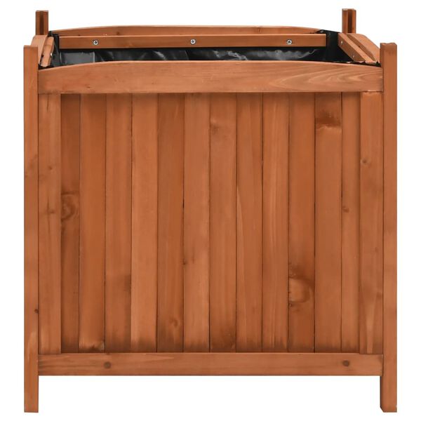 vidaXL Ζαρντινιέρες Υπερυψωμένες 2 τεμ. 50 x 50 x 50 εκ. Ξύλο Ελάτης