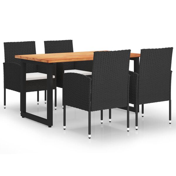 vidaXL &Sigma;&epsilon;&tau; &Tau;&rho;&alpha;&pi;&epsilon;&zeta;&alpha;&rho;ί&alpha;&sigmaf; &Kappa;ή&pi;&omicron;&upsilon; 5 &tau;&epsilon;&mu;. &Mu;&alpha;ύ&rho;&omicron; &alpha;&pi;ό &Sigma;&upsilon;&nu;&theta;. &Rho;&alpha;&tau;ά&nu; &mu;&epsilon; &Mu;&alpha;&xi;&iota;&lambda;ά&rho;&iota;&alpha;