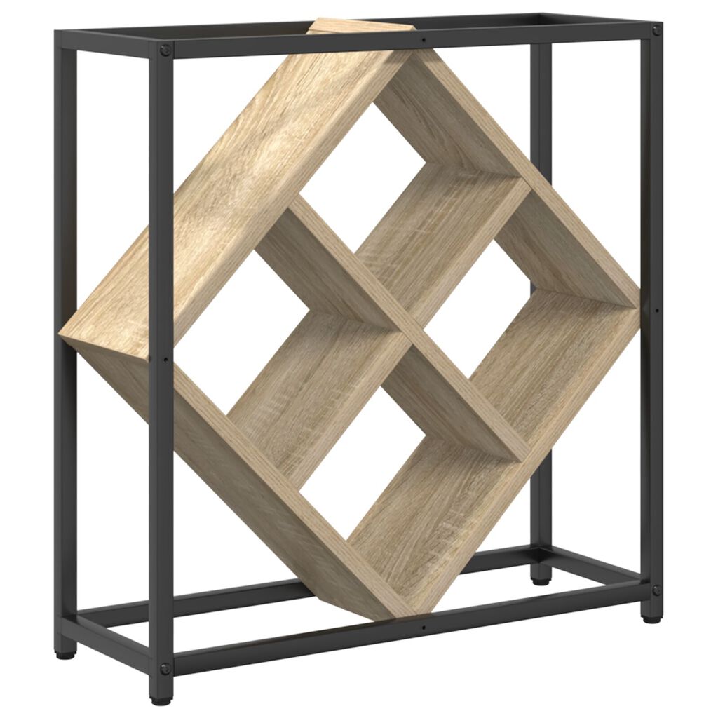 vidaXL Ράφι κρασιών Sonoma Oak 51x18x52,5 εκ. Κατασκευασμένο από ξύλο με επεξεργασία