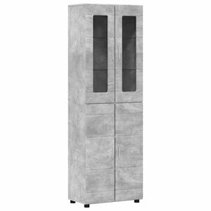 vidaXL Highboard &mu;&epsilon; &rho;ά&phi;&iota; FLORIN &Sigma;&kappa;&upsilon;&rho;ό&delta;&epsilon;&mu;&alpha; &Gamma;&kappa;&rho;&iota; 60 x 35 x 182 &epsilon;&kappa;.