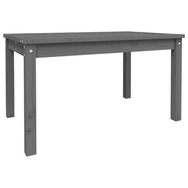 vidaXL Τραπέζι Κήπου Γκρι 82,5x50,5x45 εκ. από Μασίφ Ξύλο Πεύκου