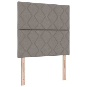vidaXL Κρεβάτι με ελατήρια με κεφαλάρι Taupe 90 x 190 cm ύφασμα