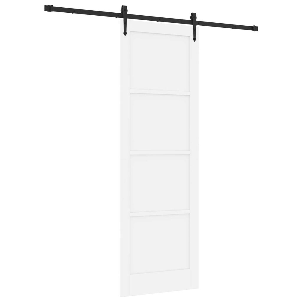 vidaXL Συρόμενη Πόρτα ORKDAL Λευκό 78 x 232 cm Μασίφ ξύλο πεύκου