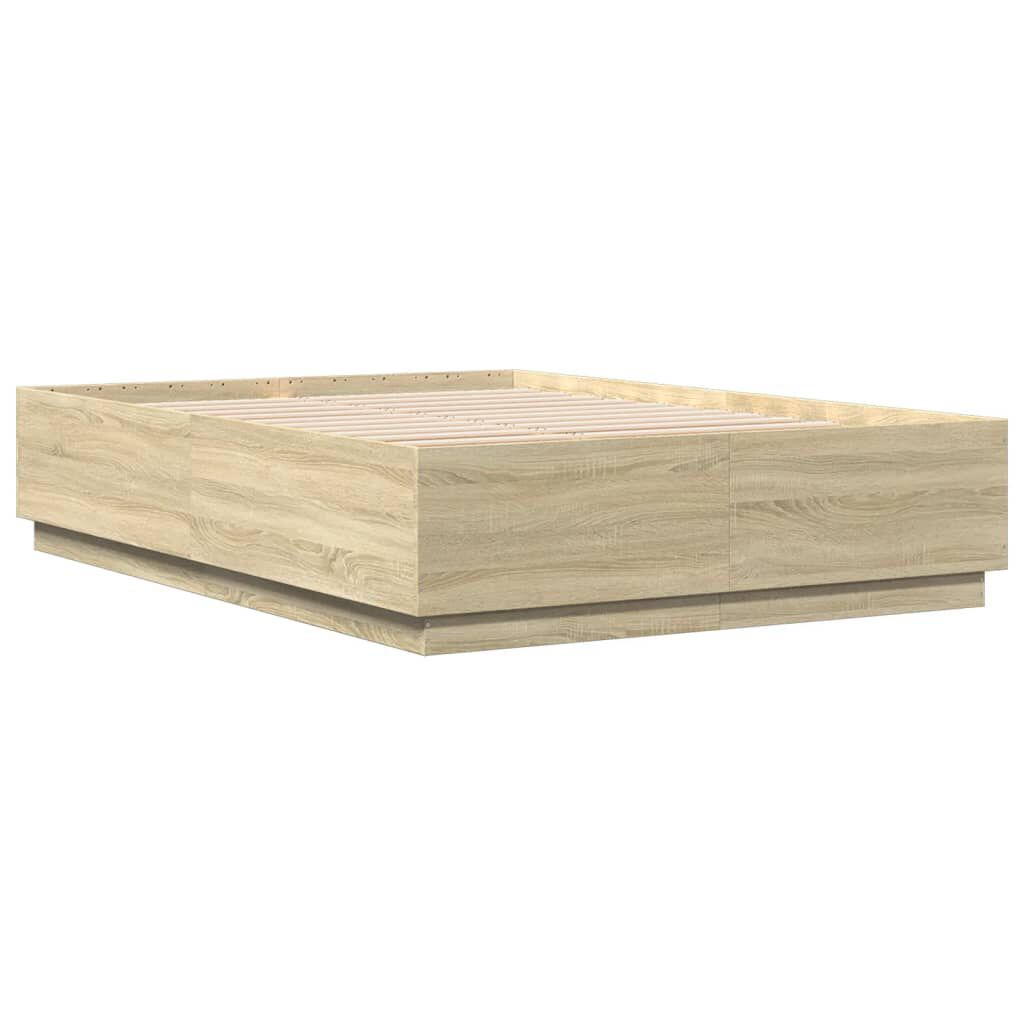 vidaXL Πλαίσιο Κρεβατιού Sonoma Δρυς 120x200 εκ. Επεξεργασμένο Ξύλο