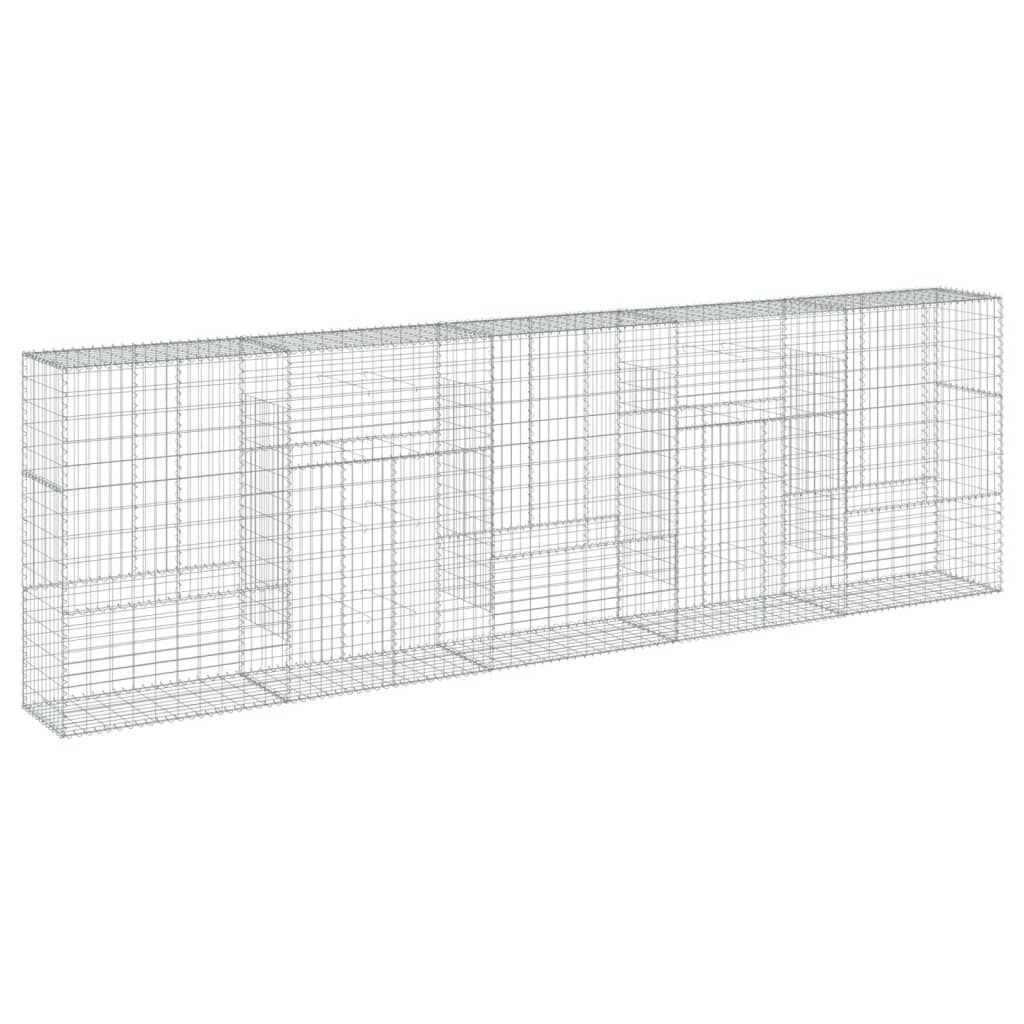 vidaXL Συρματοκιβώτιο με Κάλυμμα 500x50x150εκ. από Γαλβανισμένο Χάλυβα