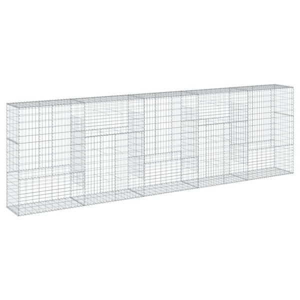 vidaXL Συρματοκιβώτιο με Κάλυμμα 500x50x150εκ. από Γαλβανισμένο Χάλυβα