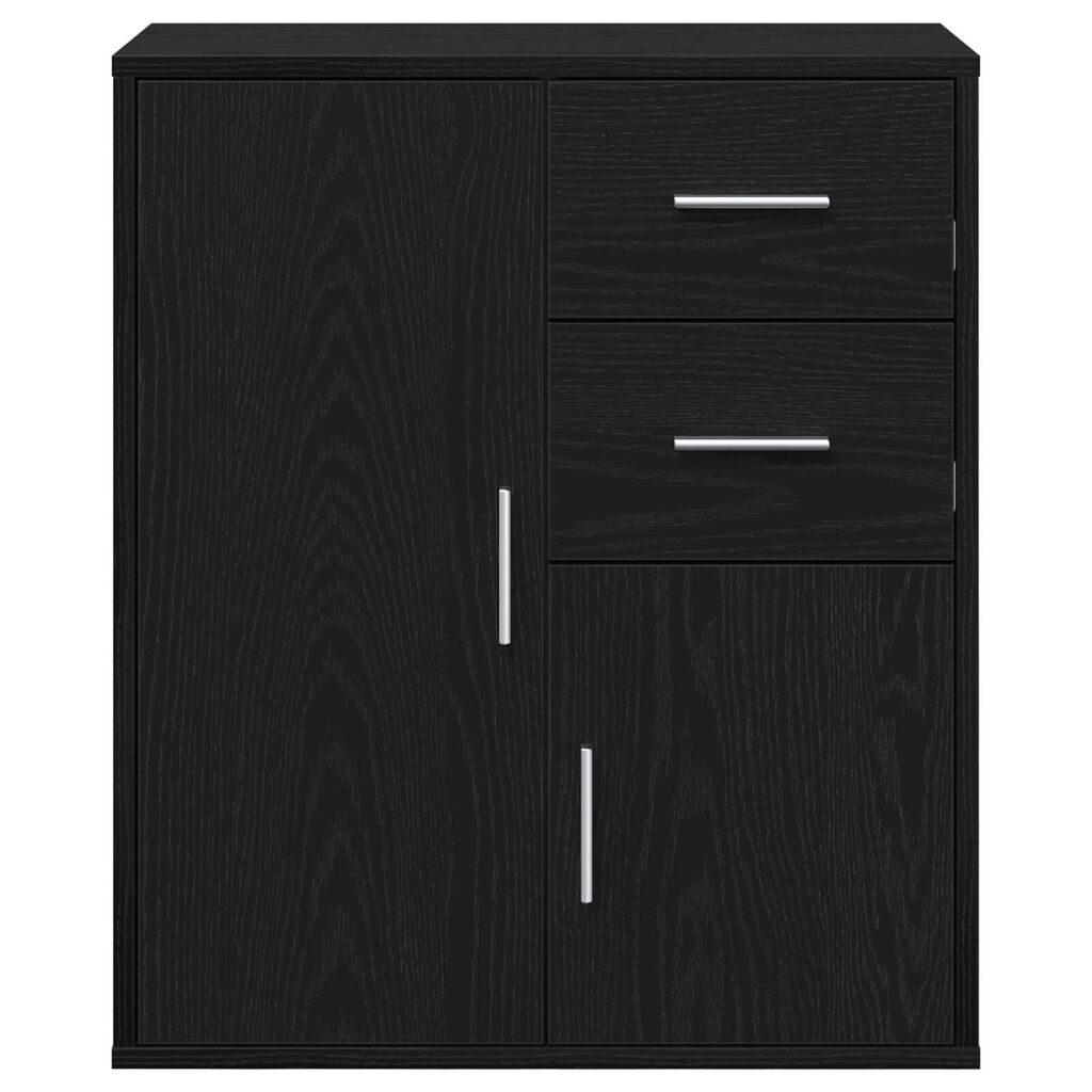 vidaXL Πλαϊνό γραφείο Μαύρη δρυς 60 x 31 x 70 εκ Επεξεργασμένο ξύλο