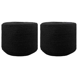 vidaXL Cotton Twine 2 &tau;&mu;&chi;. 2 mm 100 m &Mu;&alpha;ύ&rho;&omicron; 100% &Beta;&alpha;&mu;&beta;ά&kappa;&iota;
