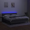 vidaXL &Kappa;&rho;&epsilon;&beta;ά&tau;&iota; Boxspring &mu;&epsilon; &Sigma;&tau;&rho;ώ&mu;&alpha; & LED &Sigma;&kappa;.&Gamma;&kappa;&rho;&iota; 160x200 &epsilon;&kappa; &Upsilon;&phi;&alpha;&sigma;&mu;ά&tau;&iota;&nu;&omicron;