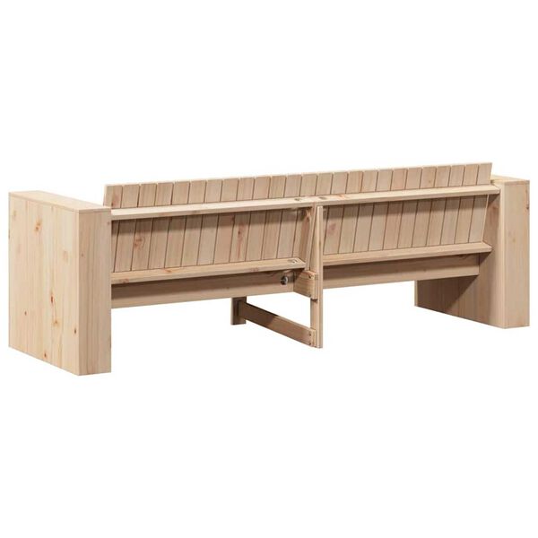 vidaXL Καναπές Κήπου Καφέ 185.5 x 60 x 62 εκ. Μασίφ ξύλο πεύκου