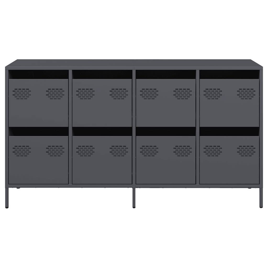 vidaXL Ντουλάπι Ανθρακί 135x39x73,5 εκ. από Χάλυβα Ψυχρής Έλασης