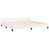 vidaXL Πλαίσιο Κρεβατιού με Κεφαλάρι Λευκό 200x200 εκ. Συνθετικό Δέρμα