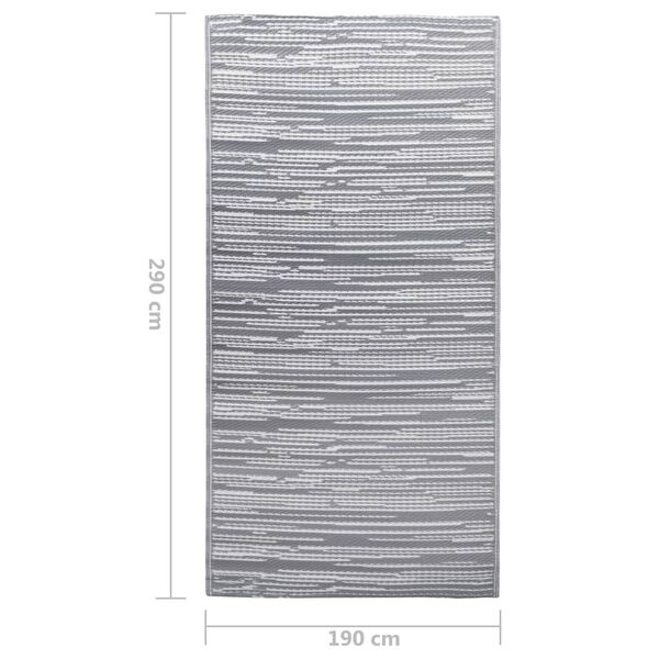 vidaXL Χαλί εξωτερικού χώρου ARAKIL γκρι 190x290 cm PP
