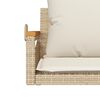 vidaXL Παγκάκι Κουνιστό Μπεζ 63x62x40 εκ. Συνθετικό Ρατάν με Μαξιλάρια