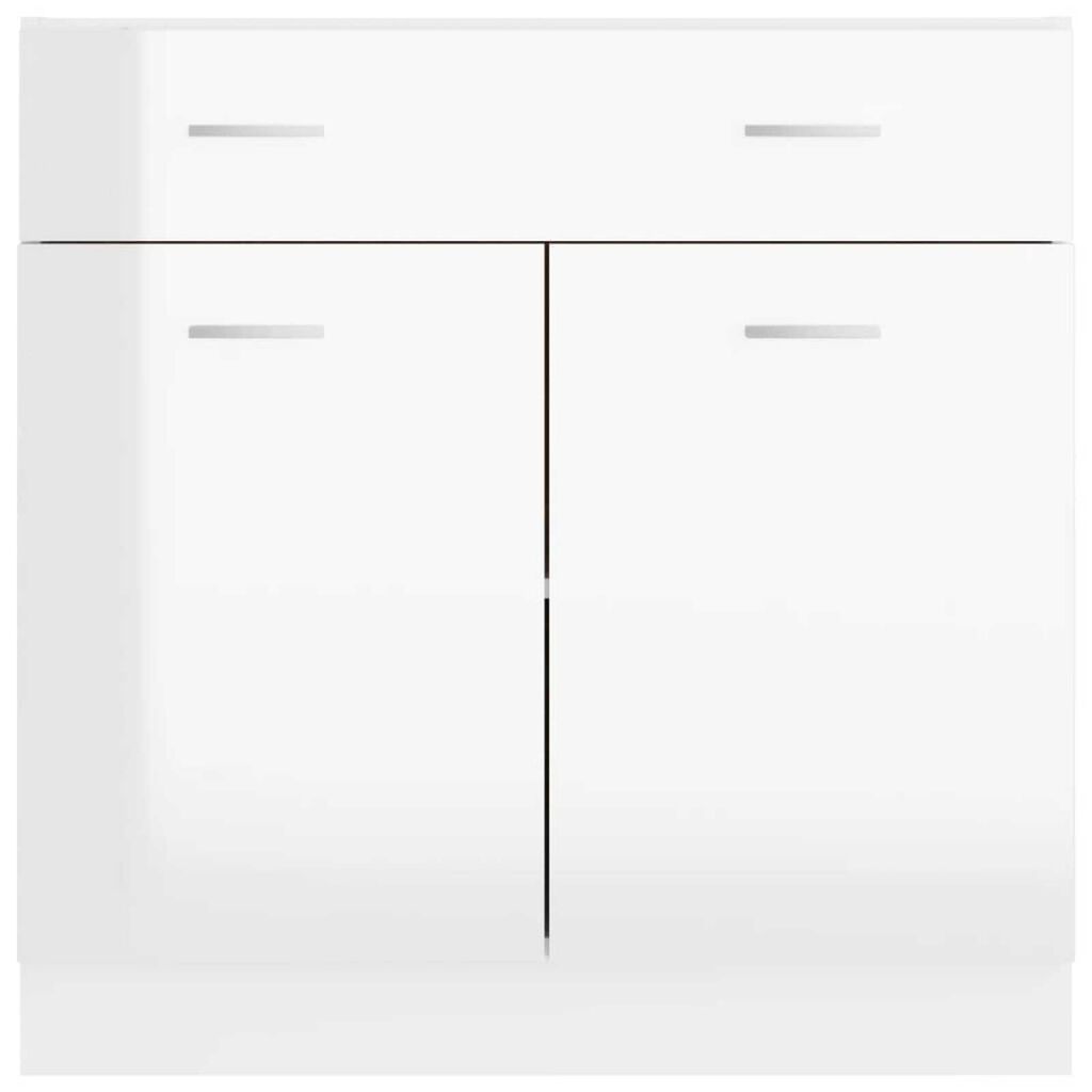 vidaXL Ντουλάπι Νεροχύτη Lyon Γυαλιστερό Λευκό 80x46x81,5εκ.
