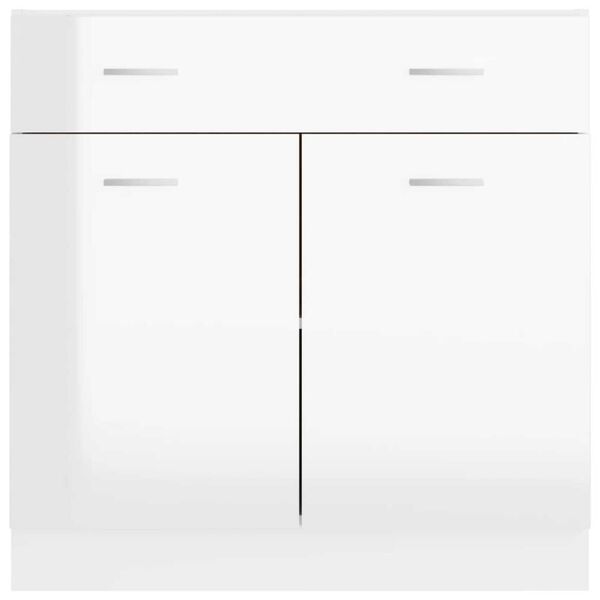 vidaXL Ντουλάπι Νεροχύτη Lyon Γυαλιστερό Λευκό 80x46x81,5εκ.