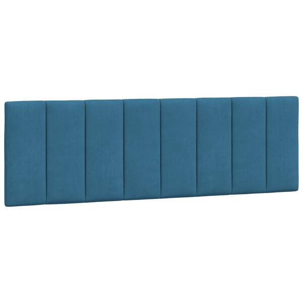 vidaXL Πλαίσιο Κρεβατιού με Κεφαλάρι Μπλε 160x200 εκ. Βελούδινο