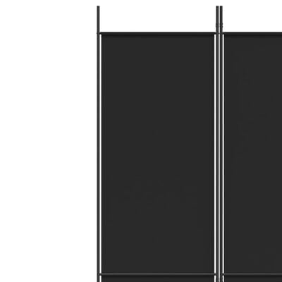 vidaXL Διαχωριστικό Δωματίου με 5 Πάνελ Μαύρο 250x220 εκ. από Ύφασμα