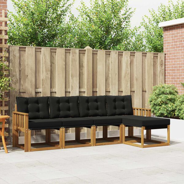 vidaXL &Sigma;&epsilon;&iota;&rho;ά &Kappa;&alpha;&nu;&alpha;&pi;έ &Epsilon;&xi;&omega;&tau;&epsilon;&rho;&iota;&kappa;&omicron;ύ &mu;&epsilon; &mu;&alpha;&xi;&iota;&lambda;ά&rho;&iota; 5 pcs &Phi;&upsilon;&sigma;&iota;&kappa;ό &kappa;&alpha;&iota; &Mu;&alpha;ύ&rho;&omicron;