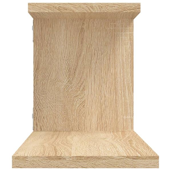 vidaXL Ράφι Τηλεόρασης Επιτοίχιο Sonoma Δρυς 125x18x23 εκ. Επεξ. Ξύλο