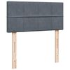 vidaXL Κρεβάτι Boxspring με Στρώμα Σκούρο Γκρι 90x190 εκ. Βελούδινο