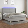 vidaXL &Kappa;&rho;&epsilon;&beta;ά&tau;&iota; Boxspring &mu;&epsilon; &Sigma;&tau;&rho;ώ&mu;&alpha; & LED &Alpha;&nu;.&Gamma;&kappa;&rho;&iota; 180x200&epsilon;&kappa;. &Upsilon;&phi;&alpha;&sigma;&mu;ά&tau;&iota;&nu;&omicron;