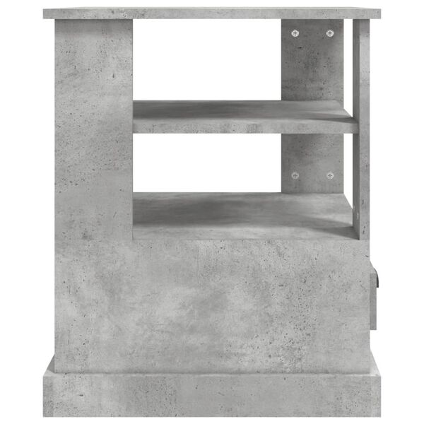 vidaXL Βοηθητικό Τραπέζι Γκρι Σκυροδ. 50x50x60 εκ. Επεξεργασμένο Ξύλο