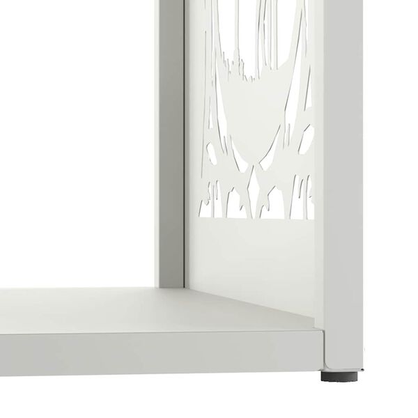 vidaXL Ράφι Καυσόξυλων Λευκό 40x40x40 εκ. Χάλυβας ψυχρής έλασης