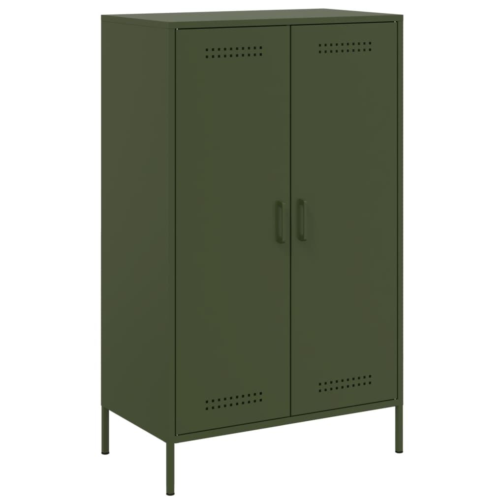 vidaXL Ντουλάπι Πράσινο Λαδί 68x39x113 εκ. από Ατσάλι