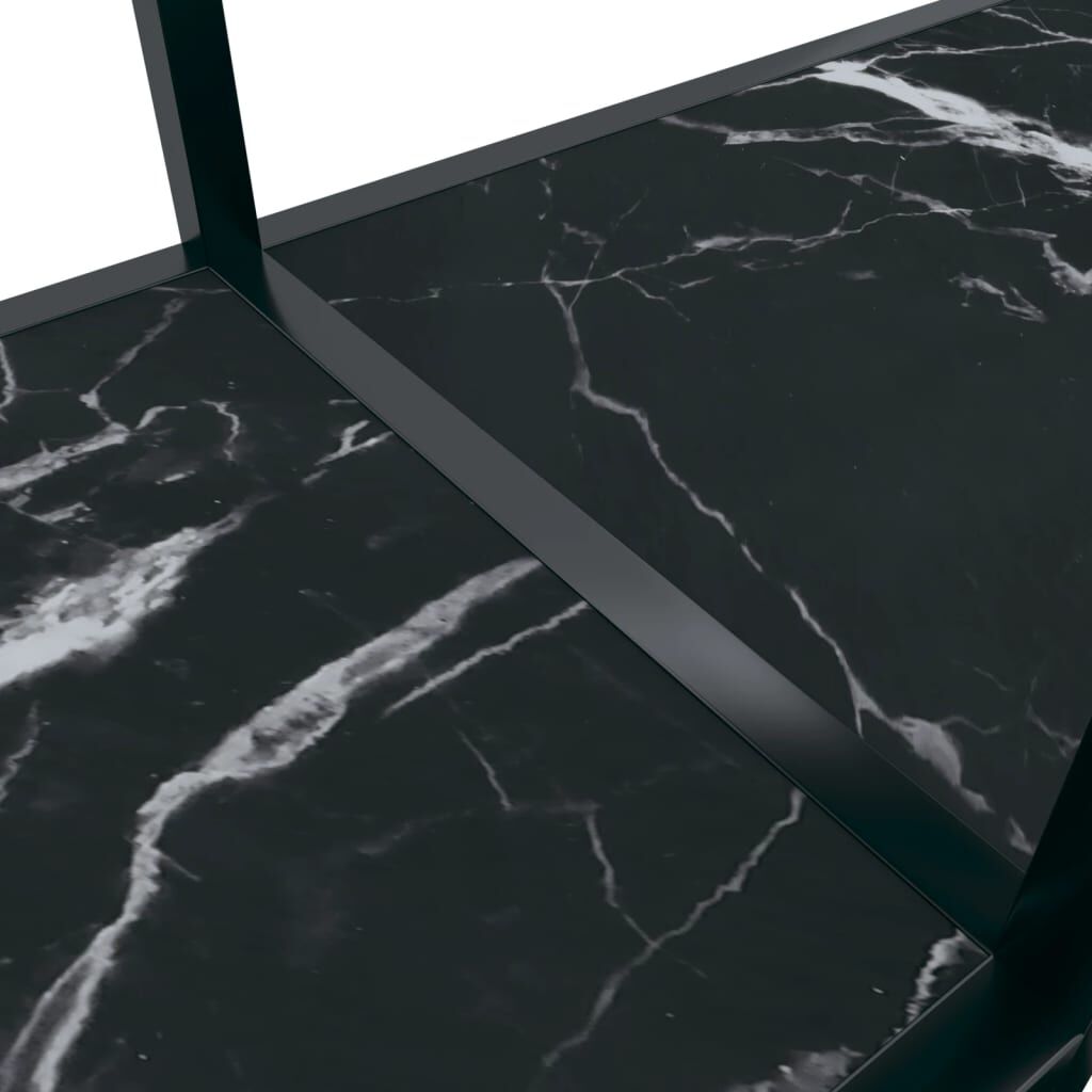 vidaXL Τραπέζι Κονσόλα Μαύρο 180 x 35 x 75,5 εκ. από Ψημένο Γυαλί