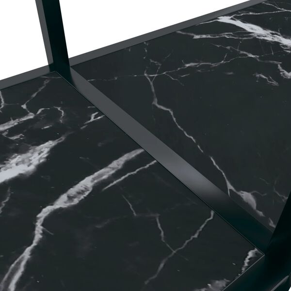 vidaXL Τραπέζι Κονσόλα Μαύρο 180 x 35 x 75,5 εκ. από Ψημένο Γυαλί