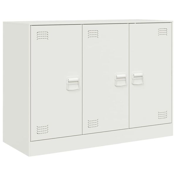 vidaXL Μπουφές Λευκός 99x39x73 εκ. από Ατσάλι
