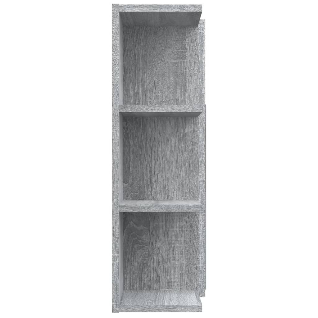 vidaXL Ντουλάπι Καθρέπτης Μπάνιου Γκρι Sonoma 80x20,5x64 εκ Επεξ. Ξύλο