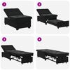 vidaXL Καναπές-Κρεβάτι Μαύρο 67 x 194 x 38 εκ Βελούδο