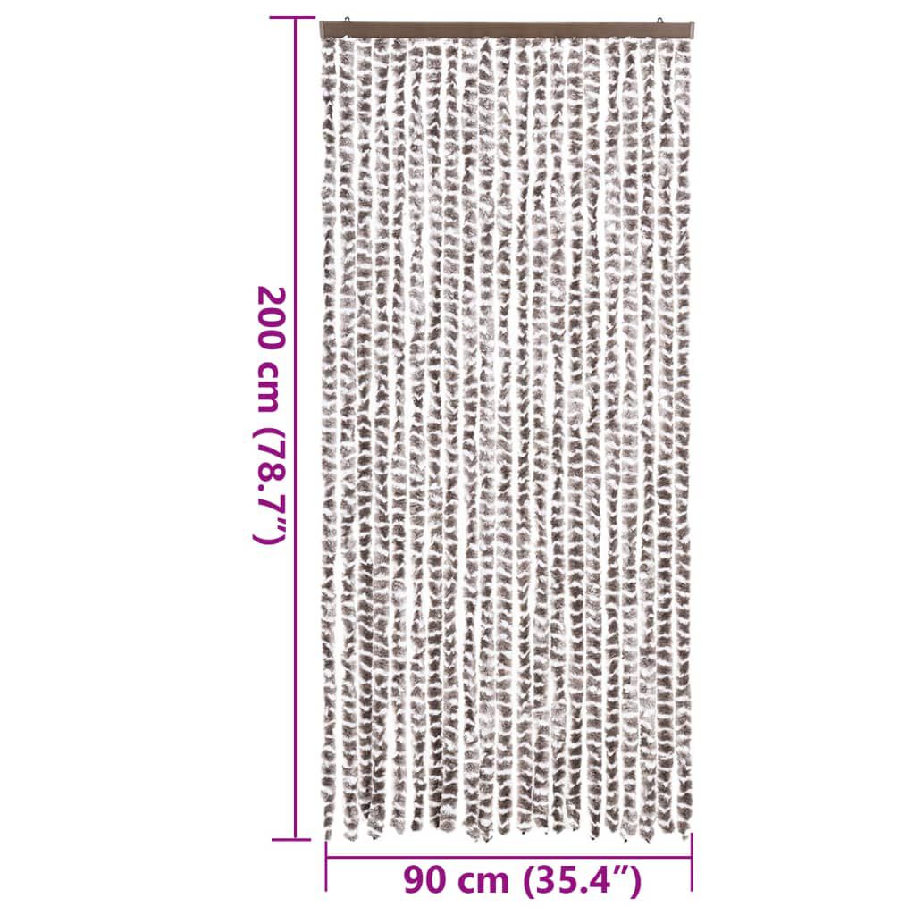 vidaXL Σήτα Εντόμων Taupe / Λευκό 90 x 200 εκ. από Σενίλ