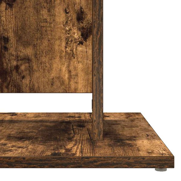 vidaXL Τραπέζι Bistro Καπνιστή Δρυς 60x60x75 εκ από Επεξεργασμένο Ξύλο