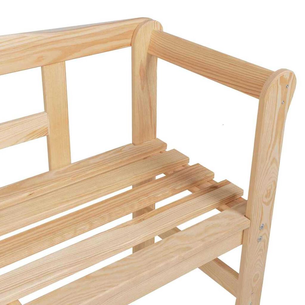vidaXL Εξωτερικός πάγκος Καφέ 119 x 76 x 44εκ. Μασίφ ξύλο πεύκου