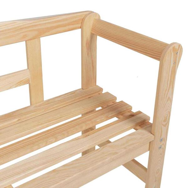 vidaXL Εξωτερικός πάγκος Καφέ 119 x 76 x 44εκ. Μασίφ ξύλο πεύκου